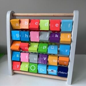 Jadore Wooden 2in Math Beads and ABC Abacus